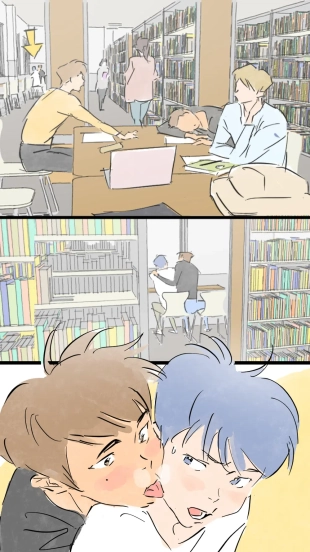 hentai An Open Friend | In the library