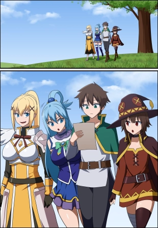 hentai KONOSUBA - Kazuma Satou  Aqua  Megumin  Darkness  │