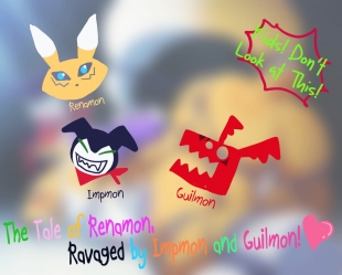 hentai Renamon wo Impmon to Guilmon ga Ryoujoku Shichau Ohanashi | The Tale of Renamon, Ravaged by Impmon and Guilmon  Modified